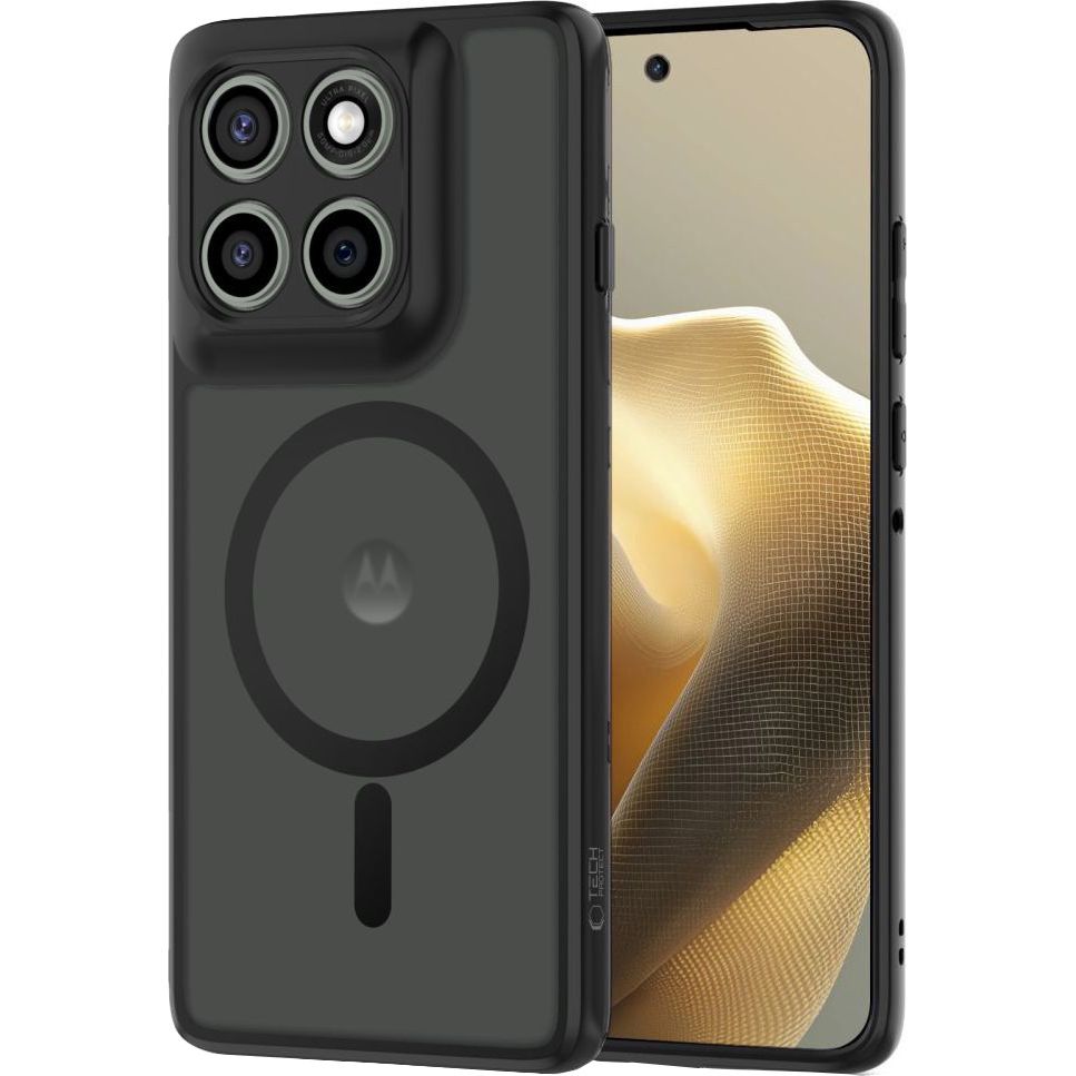 Etui Tech-Protect MagMat MagSafe do Motorola Edge 60 Pro, przydymione-czarne. Solidne etui stworzone z TPU i PC kompatybilne z MagSafe gwarantuje komfortowe użytkowanie.